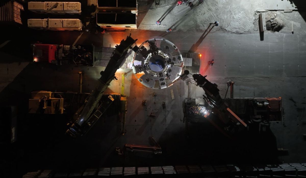 В Красноярске монтируют тоннелепроходческий комплекс «Валентина»